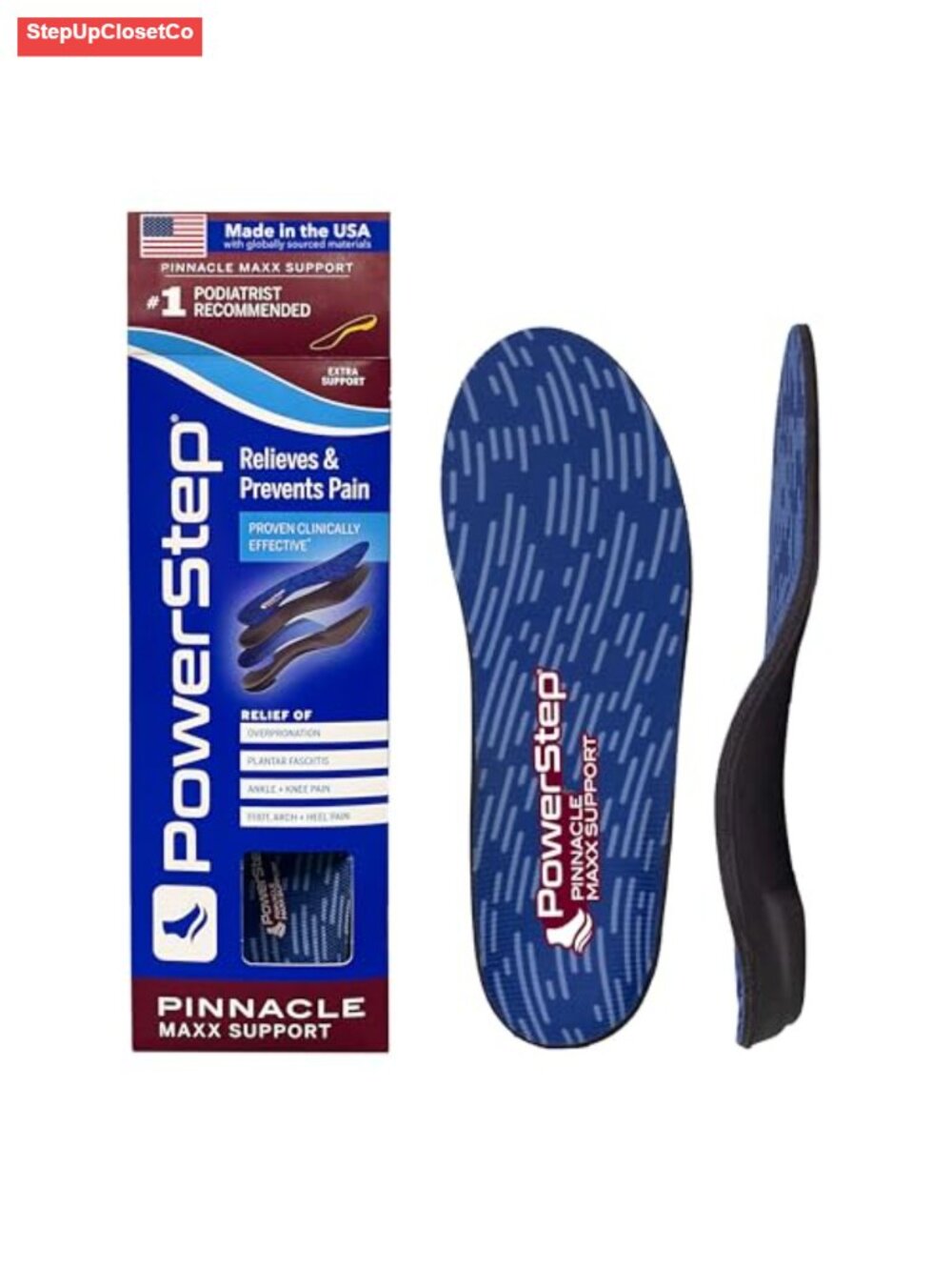 Orthotic Insoles Maximum Stability Firm Flexible Angled Heel